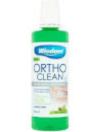 WISDOM ORTHO CLEAN ANTIBACTERIAL MOUTHWASH KIWI & APPLE MINT ,500ML