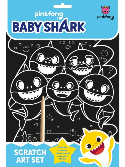 BABY SHARK SCRATCH ART SET