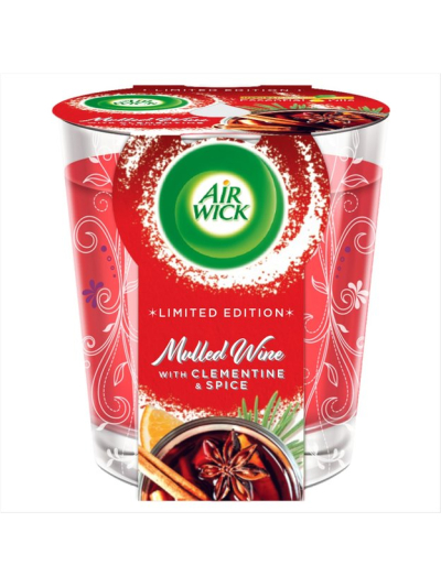 AIR WICK LIMITED EDITION CANDLE: MULLED WINE WITH CLEMENTINE & SPICE, 105G
