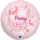 GRABO BALLOONS 18" ROUND "MERRY XMAS" FOIL BALLOON