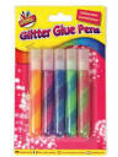 5 SWIRL GLITTER GLUE PENS