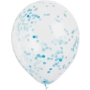 BLUE CONFETTI BALLOONS 6PC
