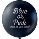 36″ PRINTED “BLUE OR PINK WHAT DO YOU THINK” GENDER REVEAL/GIRL