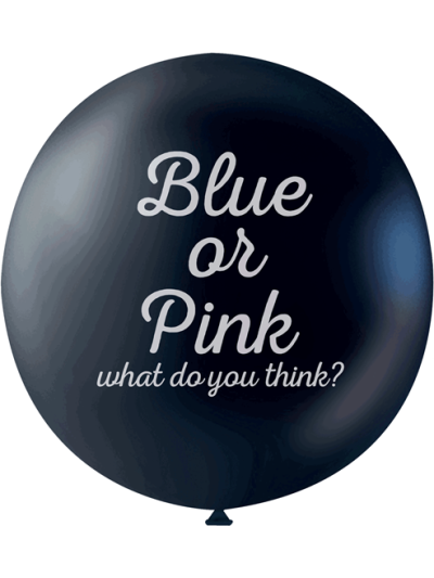 36″ PRINTED “BLUE OR PINK WHAT DO YOU THINK” GENDER REVEAL/GIRL