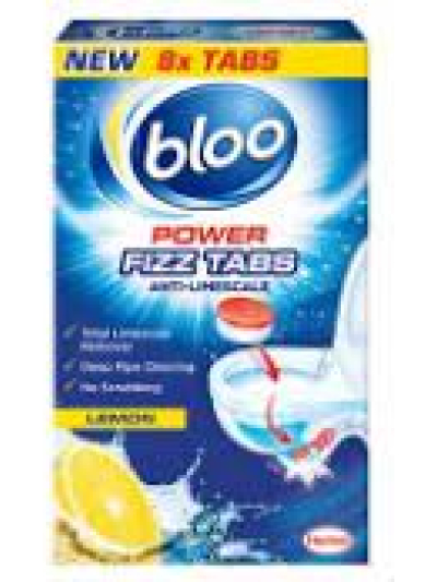 BLOO POWER FIZZ TABS LEMON, PACK OF 8