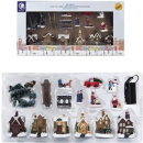 25PC MINI VILLAGE SCENE SET W/LIGHT
