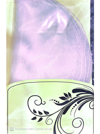 SILVER LUREX BORDER ON WHITE NET PK25