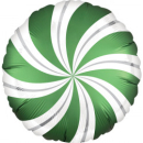 ANAGRAM 18" SATIN INFUSED EMERALD CANDY SWIRL FOIL BALLOON