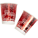 NEVITI MERRY CHRISTMAS RED & WHITE DOTS CUP PK8