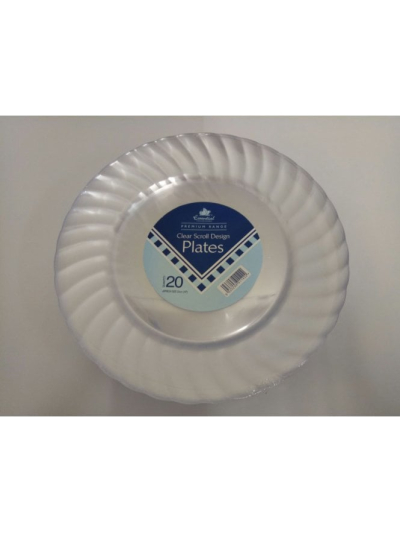 ESSENTIAL ROUND SCROLL DESIGN 10" PLATES PK20