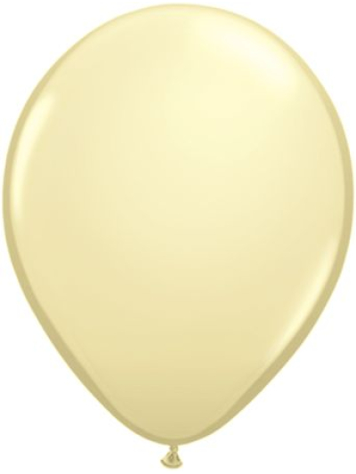 QUALATEX 11IN ROUND IVORY SILK BALLOONS PK100