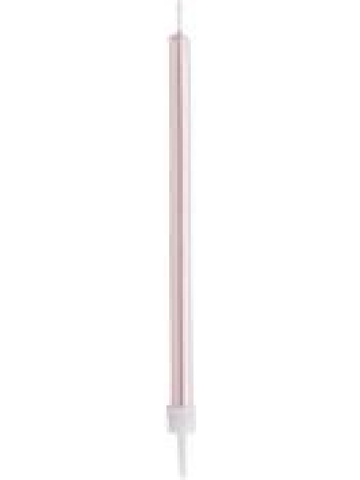 HOOTYBALLOO PINK SKINNY CANDLES & HOLDERS (12PK)