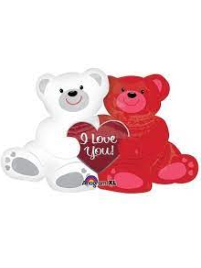 ANAGRAM 23"X35" BEARS "I LOVE YOU" FOIL BALLOON