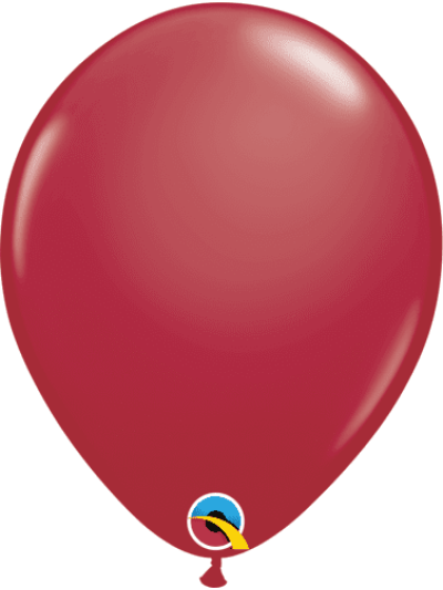 QUALATEX MAROON 11"(PACK OF 25 ROUND BALLOONS).