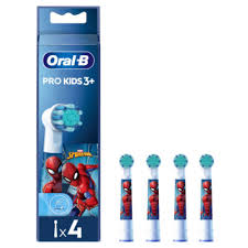 ORAL-B TOOTHBRUSH HEAD SPIDERMAN PK4