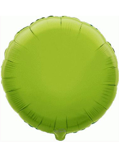 UNIQUE 18" ROUND LIME GREEN FOIL BALLOON