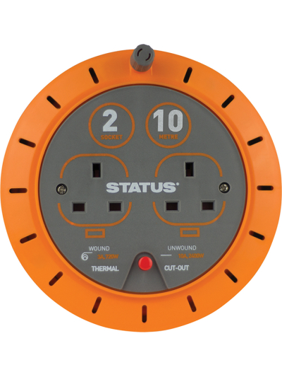 STATUS 2 SOCKET 10 METER CABLE REEL