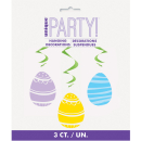 UNIQUE 26" EASTER HANGING SWIRL DECORATION , 3CT
