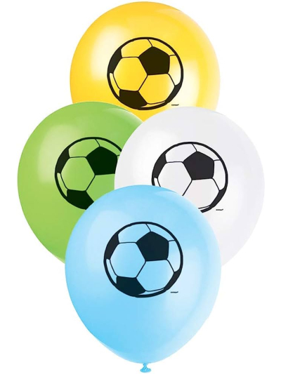 UNIQUE 12" 3D SOCCER BALLOON PK8
