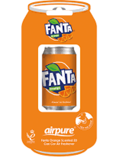AIRPURE COCA-COLA-3D-VENT-CAR AIR FRESHENER-FANTA ORANGE