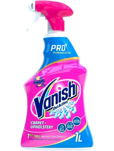 VANISH OXI ACTION CARPET + UPHOLSTERY STAIN REMOVER SPRAY , GOLD 1L