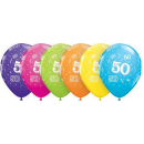 QUALATEX 11" 50-A-ROUND 11" TROPICAL  ASSTORTED