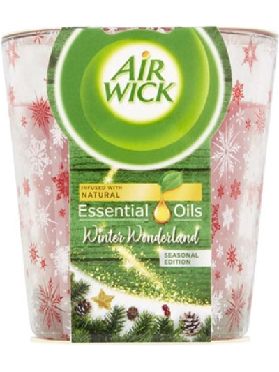 AIRWICK INFUSED WITH NATURAL ESSENTIAL OILS"SEASONAL EDITION" CANDLE : WINTER WONDERLAND, 105G