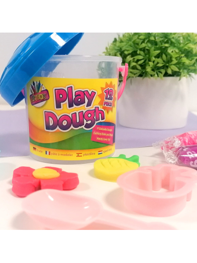 ART BOX 12 PIECE PLAY DOUGH TUB