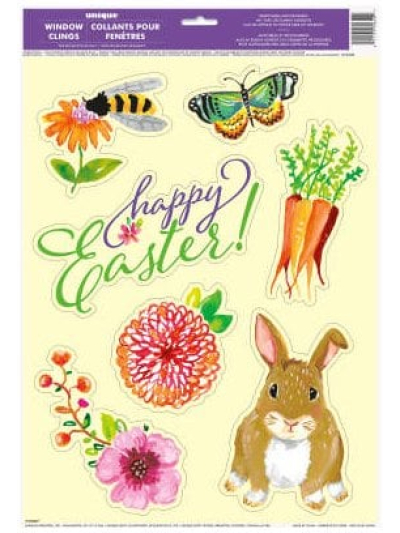 FLORAL EASTER WINDOW CLING