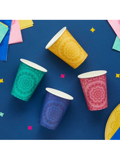 MANDALA PAPER CUPS PK8