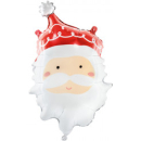 PARTYDECO 14.5"X23.5" "SANTA HEAD SHAPE" FOIL BALLOON