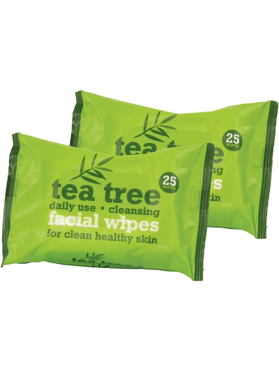TEA TREE FACIAL WIPES PK25