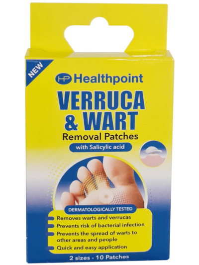 HP VERRUCA AND WART REMOVAL PATCHES 10S