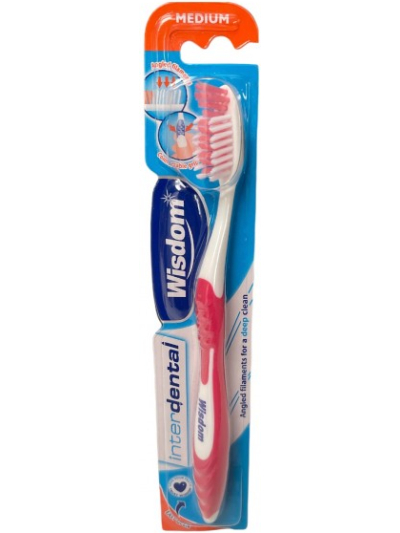 WISDOM INTERDENTAL MEDIUM TOOTHBRUSH