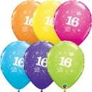 QUALATEX 11" 16-A-ROUND TROPICAL ASSTORTED BALLOONS