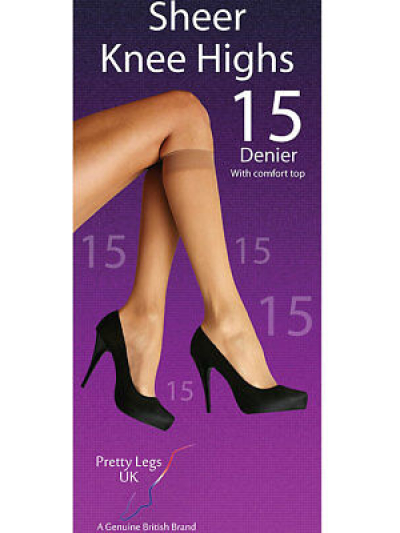 SHEER KNEE HIGHS ONE SIZE NATURAL 15 DENIER