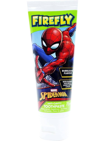 FIREFLY MARVEL SPIDERMAN  ANTI CAVITY BUBBLEGUM FLAVOUR TOOTHPASTE,75ML