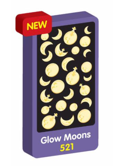 PURPLE PEACH STICKERS MOONS GLOW