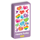 PURPLE PEACH STICKERS HEARTS FUNKY