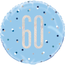 UNIQUE 18" GLITZ BLUE 60 FOIL BALLOON