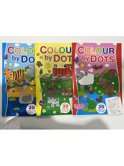 COLOUR BY DOTS: SOLD SINGLES AND IN PACK OF 4 ASSORTED TYPES