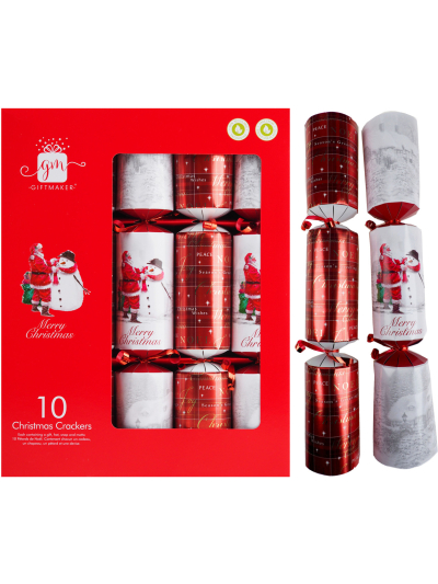 CHRISTMAS CRACKERS 10X14" TRAD SANTA