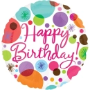 ANAGRAM 17" HAPPY BIRTHDAY POLKA DOTS FOIL BALLOON