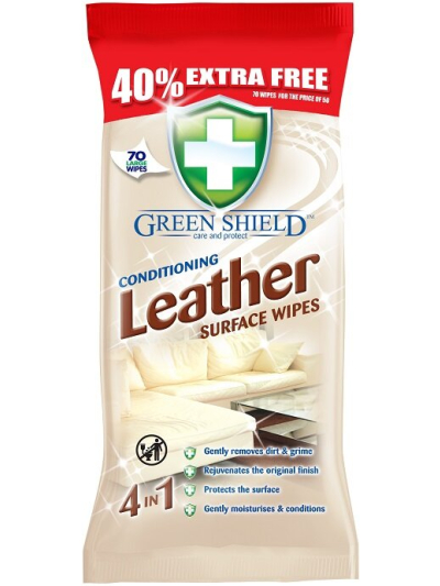 GREENSHIELD LEATHER WIPES 70S