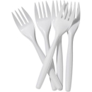 ESSENTIAL WHITE PLASTIC FORKS PK100
