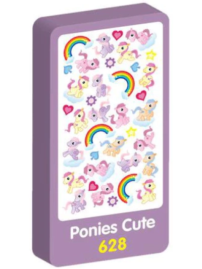 PURPLE PEACH STICKERS PONIES CUTE