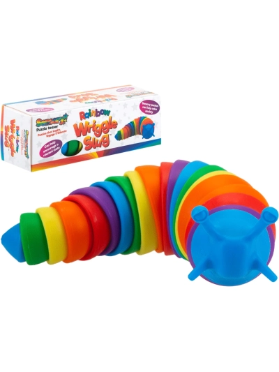 RAINBOW WRIIGLE SLUG PUZZLE TEASER IN BOX