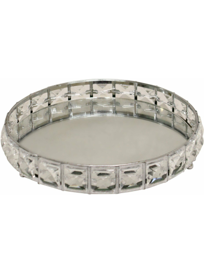 SIFCON 21CM MIRROR TRAY WITH BEADS
