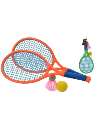 MY 2 PLAYER JUNIOR NEON COLOUR TENNIS SET