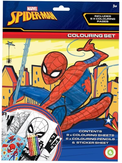 SPIDERMAN COLOURING SET